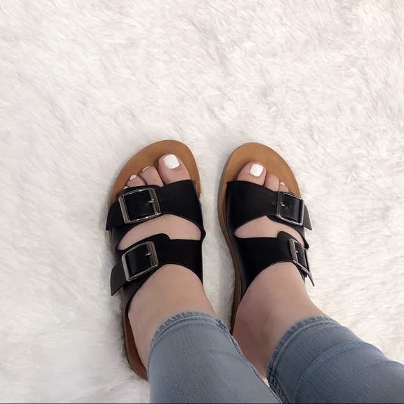 Two strap Sandal Black - Picture 5 of 6